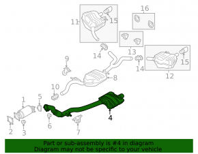 Intake pipe Audi A6 C7 12-15 pre-rest 2.0