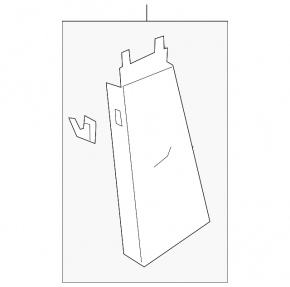 Right upper center pillar trim, Audi A6 C7 12-18, without air duct, beige, dry-cleanable