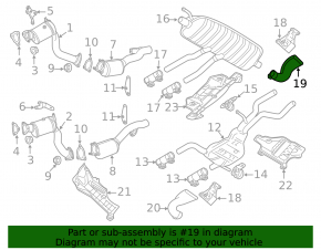 Right muffler tip for Audi Q7 4L 13-15