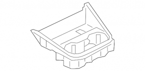 Cup holders for the center console BMW X3 F25 11-17 black, scratches, crack