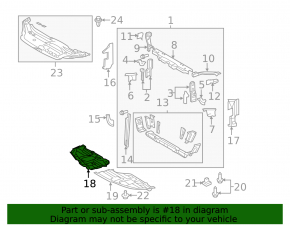 Right engine guard for Toyota Avalon 2010-2011