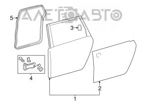 Door seal rear right Toyota Sienna 04-10