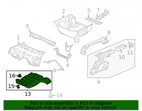 Rear underbody protection Honda HR-V 16-22