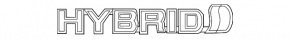 Emblem inscription HYBRID trunk lid Toyota Camry v70 18-