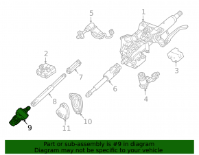 Steering cardan shaft lower Cadillac CTS 14-19 AWD
