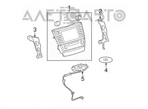 Monitor, tape recorder JBL, Radio, CD-player Toyota Camry v40 07-09 scratches
