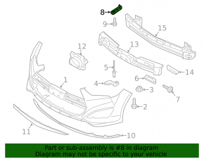 Left front bumper bracket for Hyundai Veloster 12-17