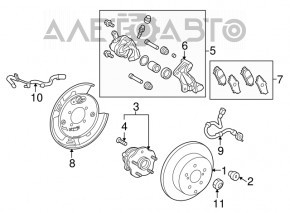ABS Sensor Rear Right Lexus RX350 RX450h 10-15 AWD