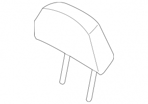 Headrest rear left Kia Optima 11-15 cloth beige, for dry cleaning