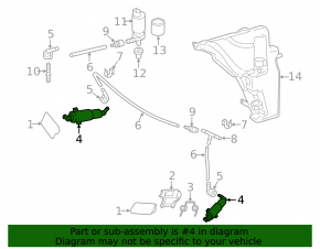 Headlight washer nozzle right Audi Q5 8R 09-17