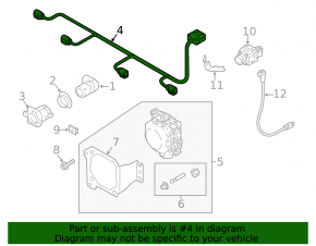 Wiring of the front bumper Audi A5 F5 17-19 for parking sensors