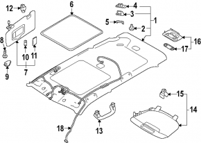 Subaru Forester 25-26 headliner for sunroof