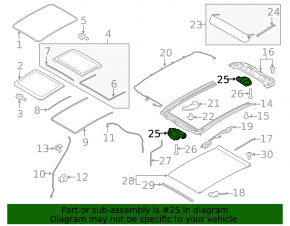 Porsche Macan 15-18 panoramic motor glass