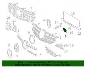 Mercedes GLC 20-22 front view camera bracket in the grille