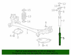 Shock absorber rear left Mazda 3 19- AWD Japan built