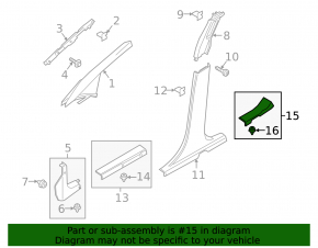 Door sill trim front right Ford Ecosport 18-22 black