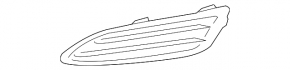 Bumper grille left Ford Fiesta 14-19 rest without fog lights, scratch
