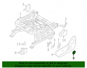 Ford Ecosport 18- Driver's Seat Lumbar Support Adjustment Handle