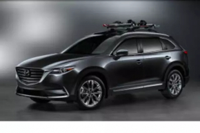 Longitudinal roof rail left Mazda CX-9 16- without plugs