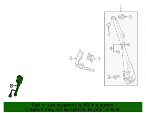 Left passenger seat belt tensioner for Cadillac ATS 13-19