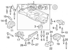 Engine mount left VW Beetle 12-13 2.0T