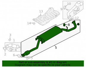 Kia Sorento 10-15 2.4L mid-mount exhaust manifold