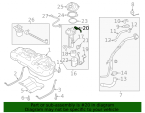Fuel Pressure Sensor Kia Optima 11-15 2.4