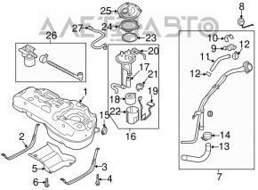 Fuel Pressure Sensor Kia Optima 11-15 2.4