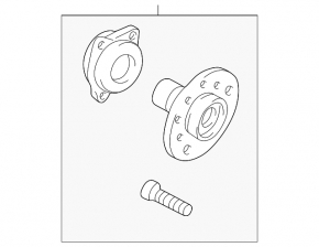 Hub front left Mitsubishi Galant 04-12 GMB