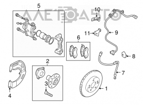 Front left hub for Mitsubishi Galant 04-12