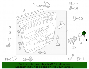 Mirror control VW Jetta 19-23 without heating