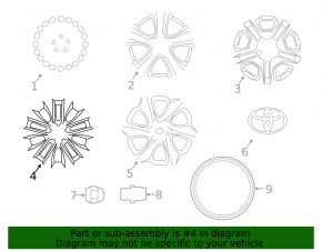 Wheel disk R19 x 7.5J Toyota Rav4 19-