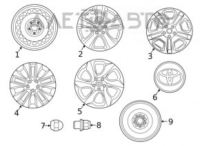 Wheel disk R19 x 7.5J Toyota Rav4 19-