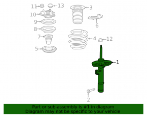 Front left shock absorber Honda Civic XI FE/FL 22-24 4d 2.0 LX