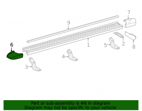 Front left sill cap for Toyota Land Cruiser 2008-2021
