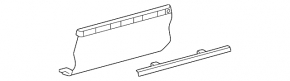Rear bumper lip cap for towbar Lexus LX600 22-24 F Sport
