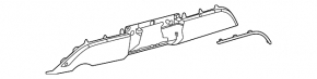 Rear bumper center lip for Lexus LX 22-26 F Sport