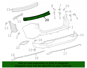 Toyota Venza 21-24 rear bumper absorber cracks