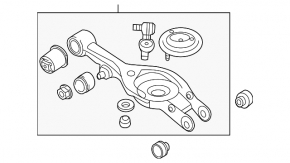 Rear right spring control arm for Hyundai Azera 12-17