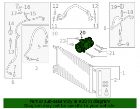 Air conditioning compressor Audi A3 8V 15-18 1.8T, 2.0T