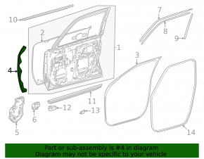 Lexus GX550 24-26 front left side door seal