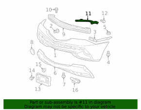Right bumper-headlight bracket for Acura MDX 2007-2009
