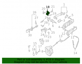 Upper front right door hinge for VW Beetle 12-19
