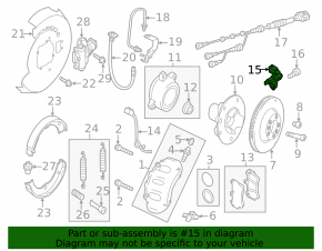 ABS sensor front right VW Touareg 11-17