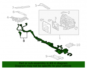 High voltage cable Lexus RX450h 16-22 through the whole body
