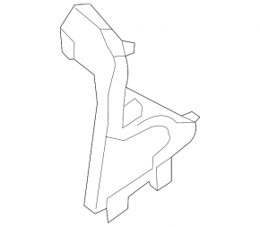 Left lower side front panel trim for Hyundai Elantra AD 19-20, black