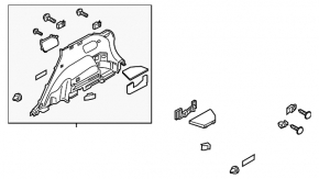 Arch trim right Hyundai Tucson 16-21 black without subwoofer
