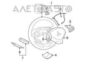 Steering wheel control buttons right Mitsubishi Outlander Sport ASX 10-13