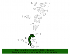 Front left shock absorber fork for Audi A4 B8 08-16