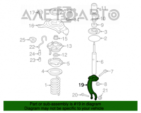 Front left shock absorber fork Audi A6 C7 12-18 rusty